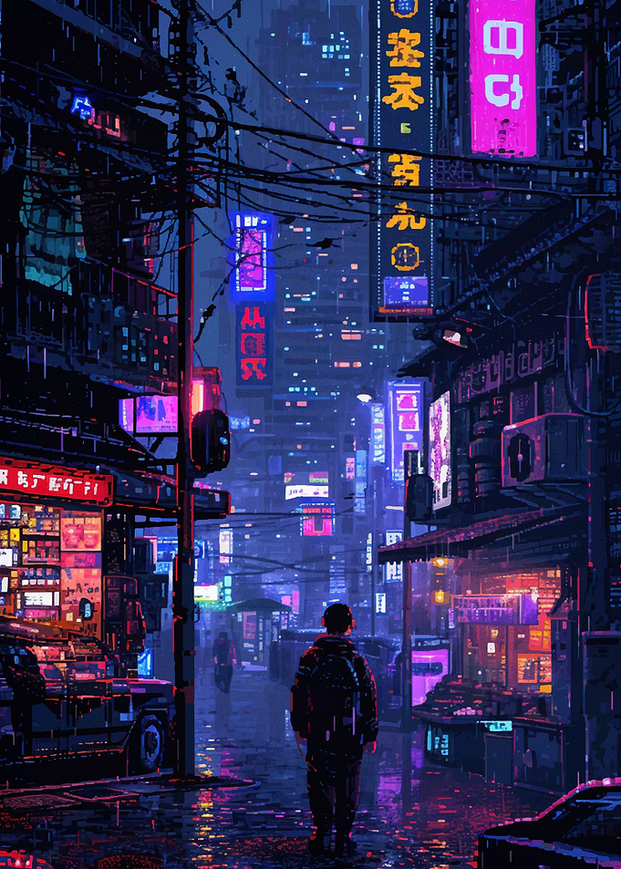 Cyberpunk City Japan