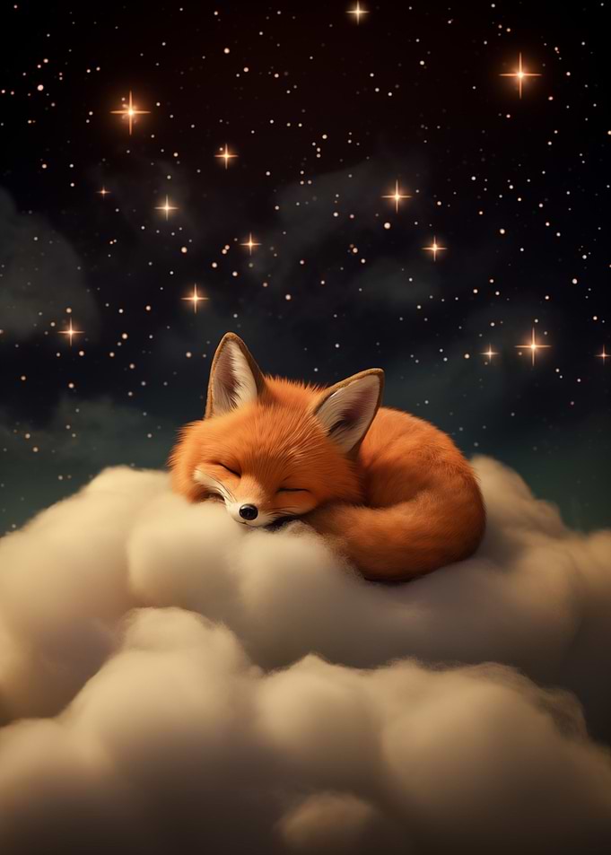 Sleeping Red Fox