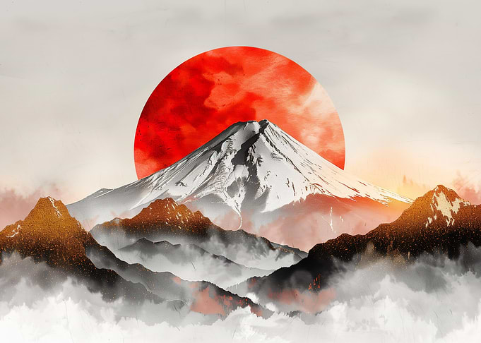 Abstract Gold Fuji