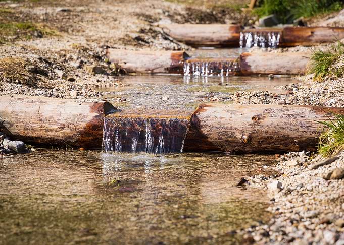 Flowing water