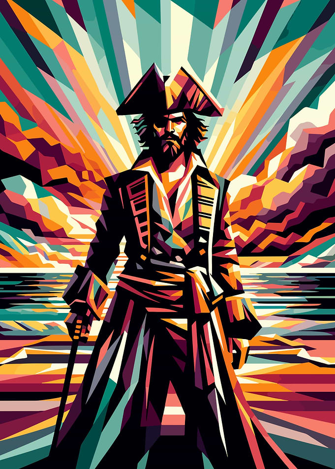pirate wpap pop art