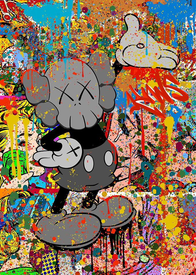 Abstract graffiti kaws