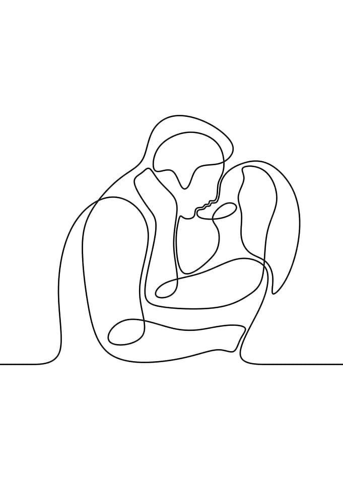 Romantic Couple Kissing