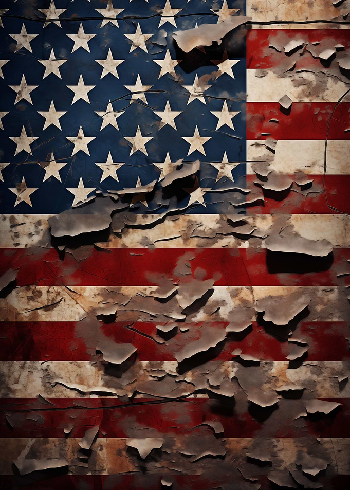Disrupted American Flag