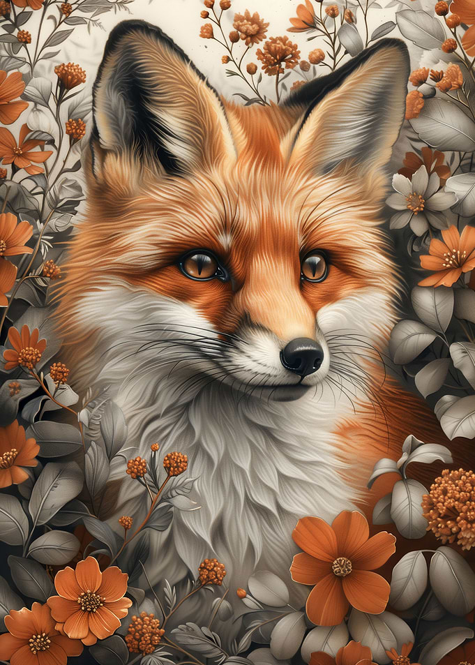 Red Fox in Spring Forest