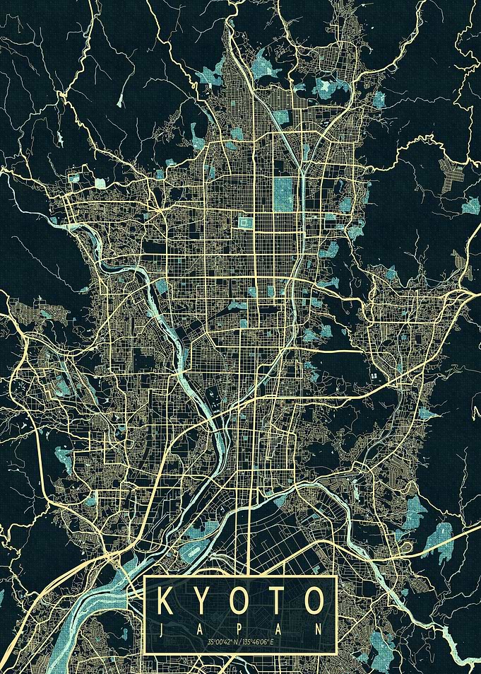 Kyoto City Map Summer