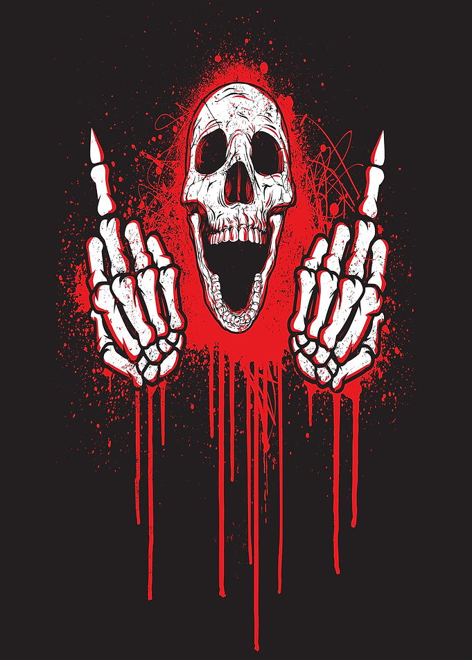 Retro Laughing Skull