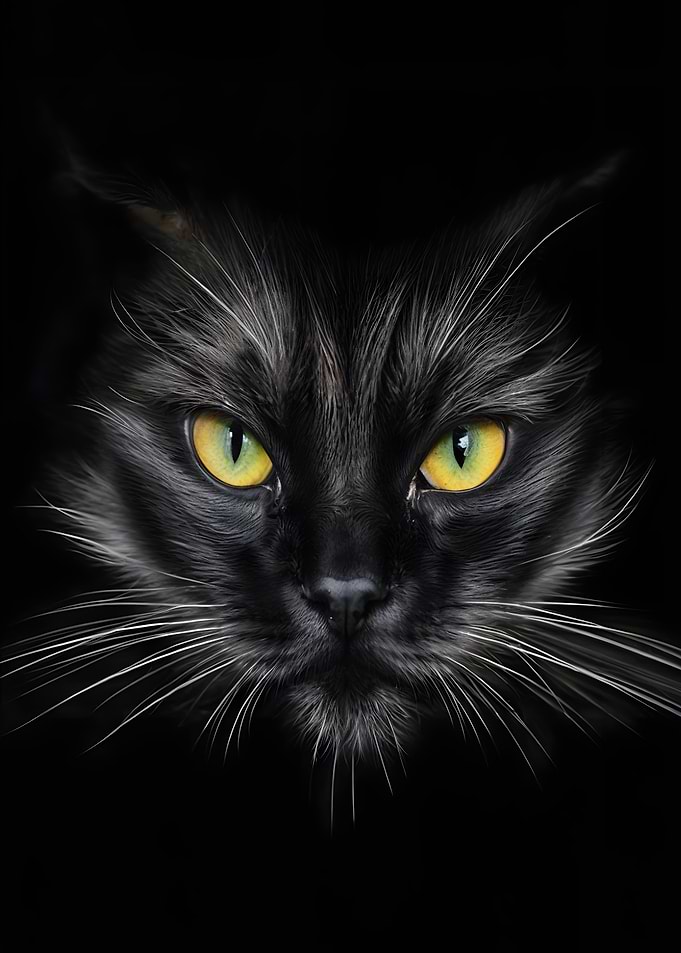abstract black cat