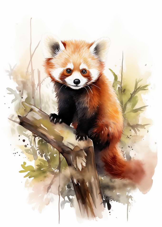 Red Panda Watercolor