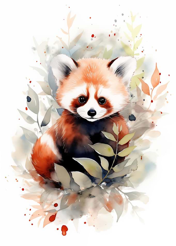 Red Panda Watercolor