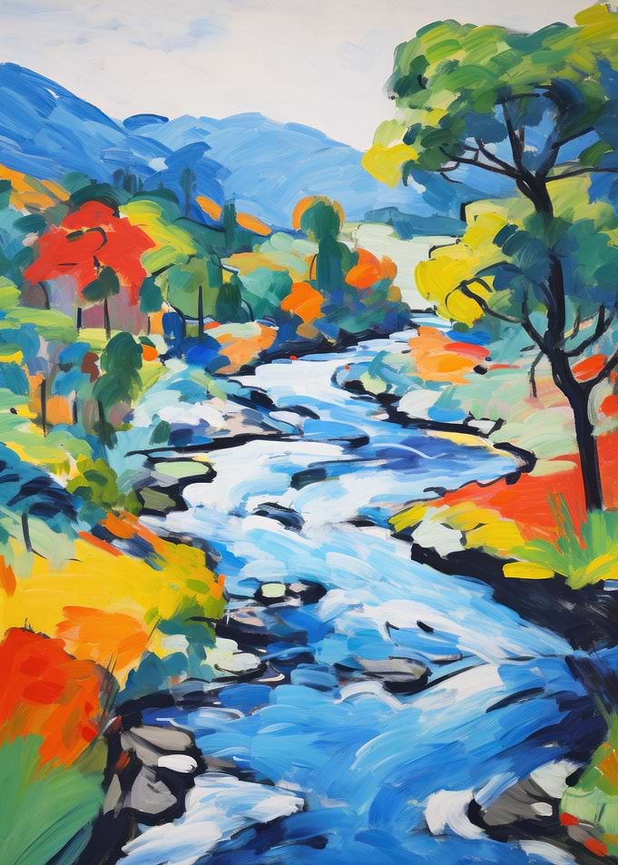Abstract Painting River