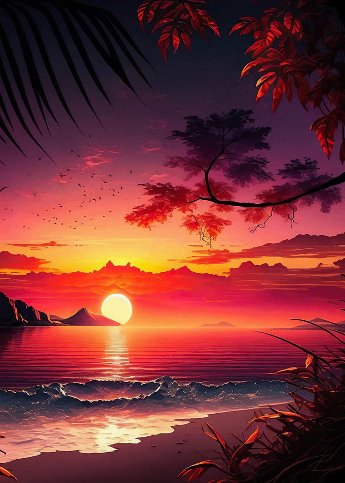 Beach Sunset Landscape