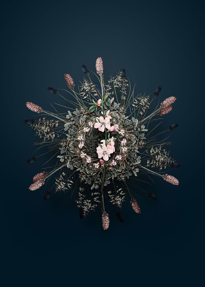 Peach Flower Wreath