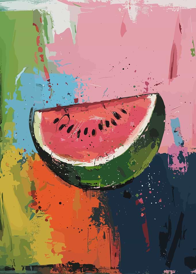 Watermelon Symbol Flag Art
