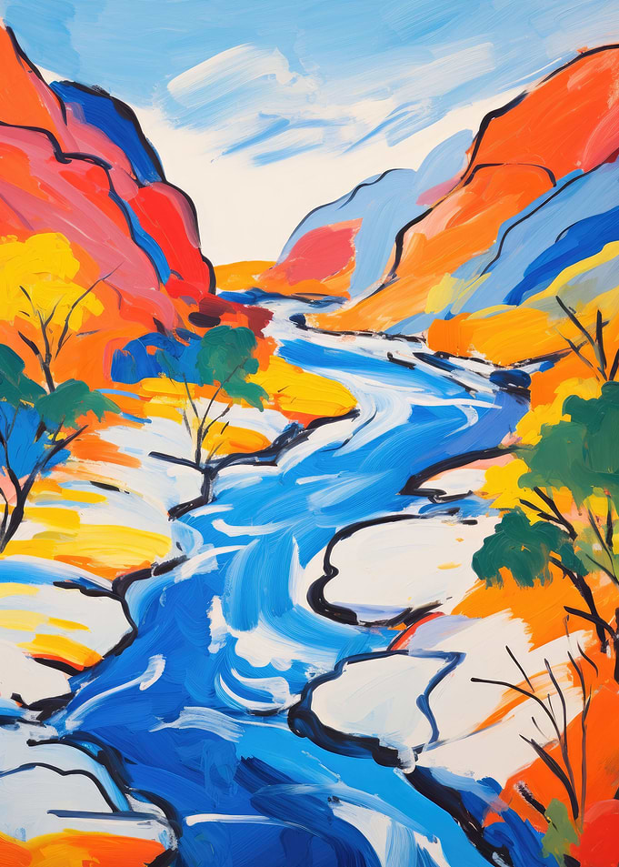 Abstract Painting River