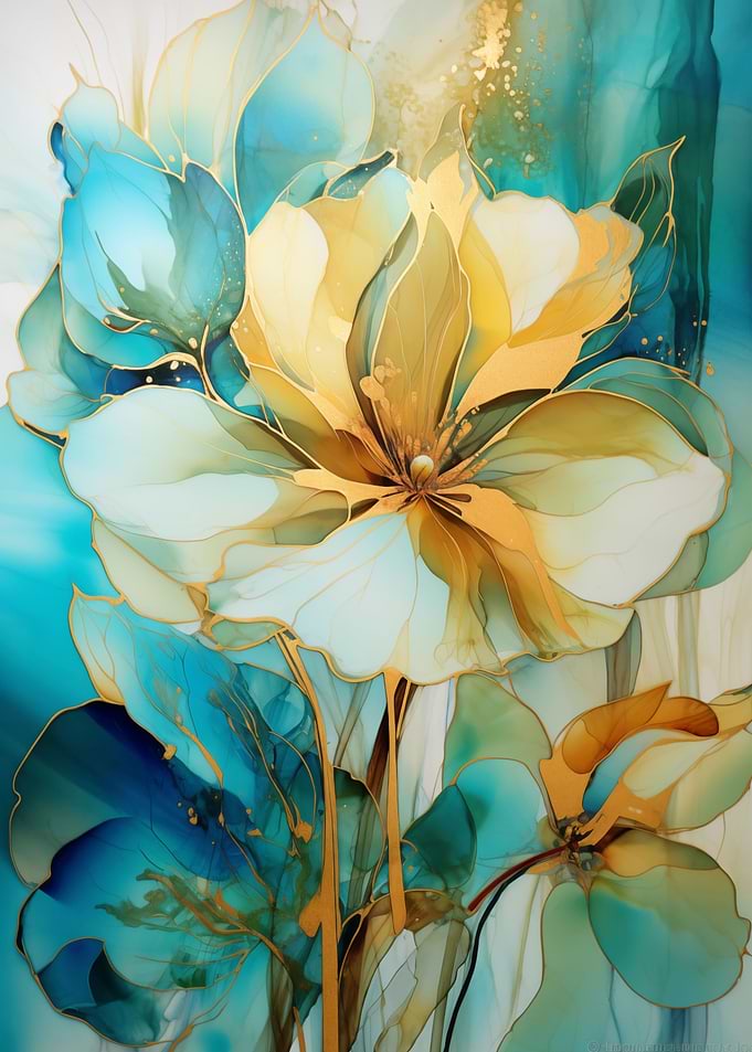 Abstract Flower Vintage