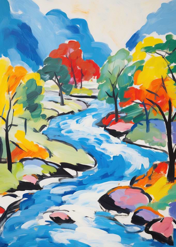 Abstract Painting River