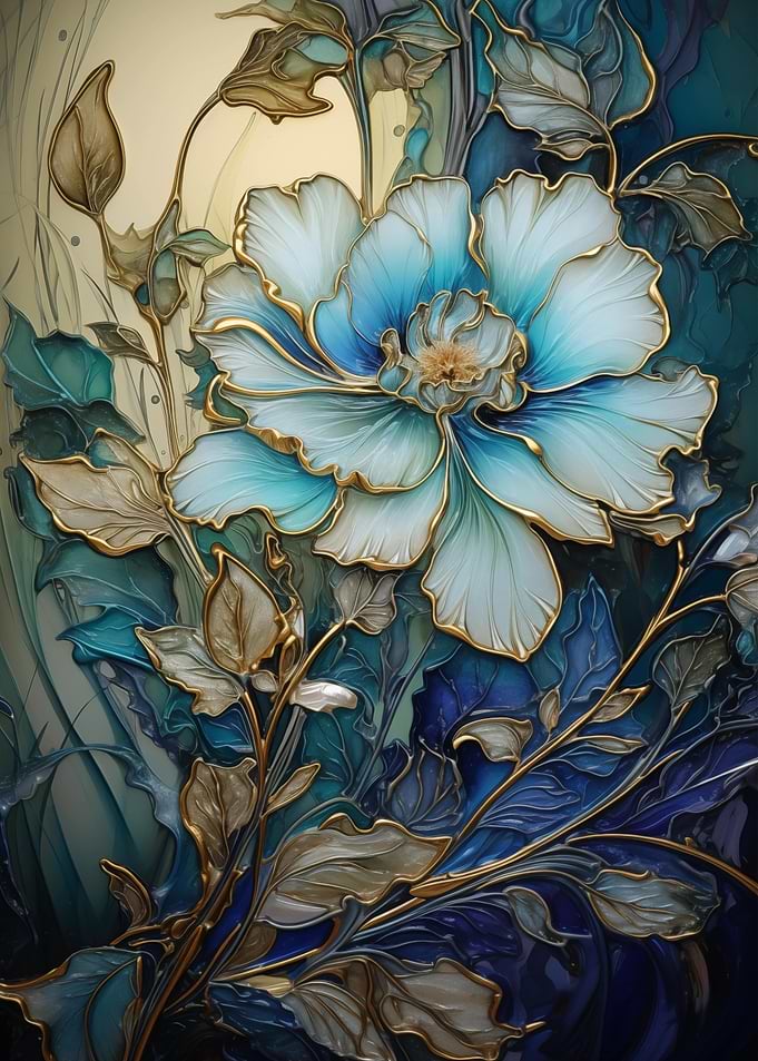 Abstract Flower Vintage