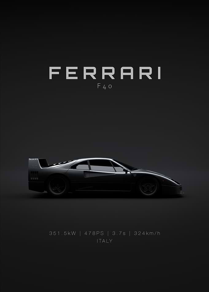 1987 Ferrari F40 Black