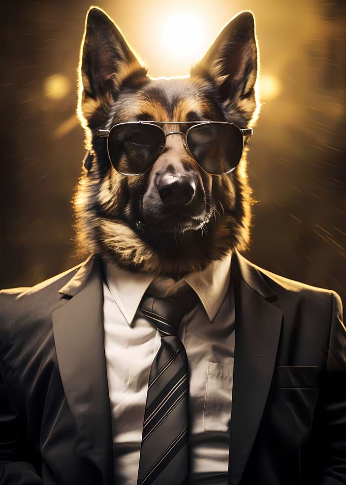 Cute Gentleman Dog