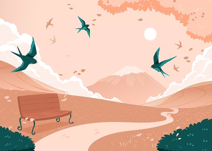 Hand Drawn Nature Scenes