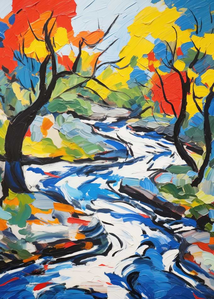 Abstract Painting River