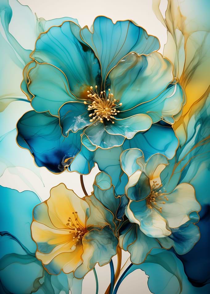 Abstract Flower Vintage