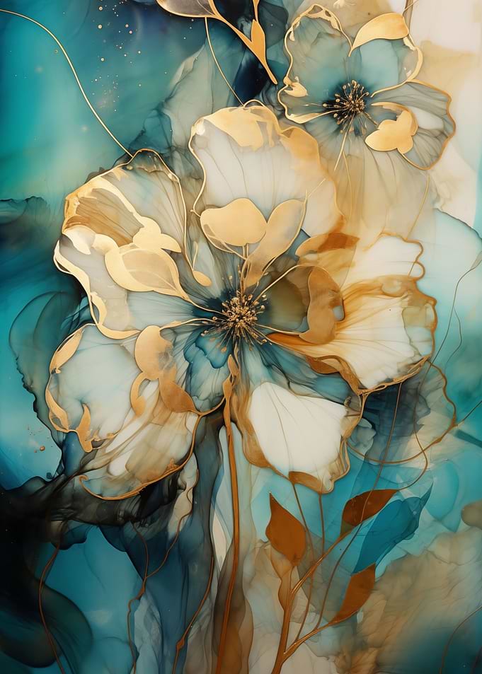 Abstract Flower Vintage