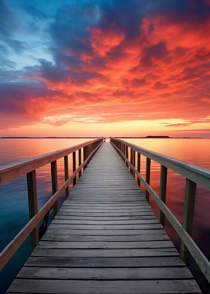 sunset Pier at the sea