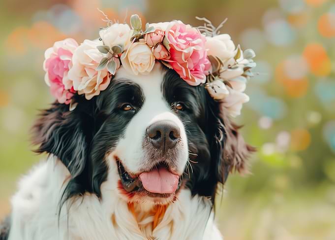 Landseer dog