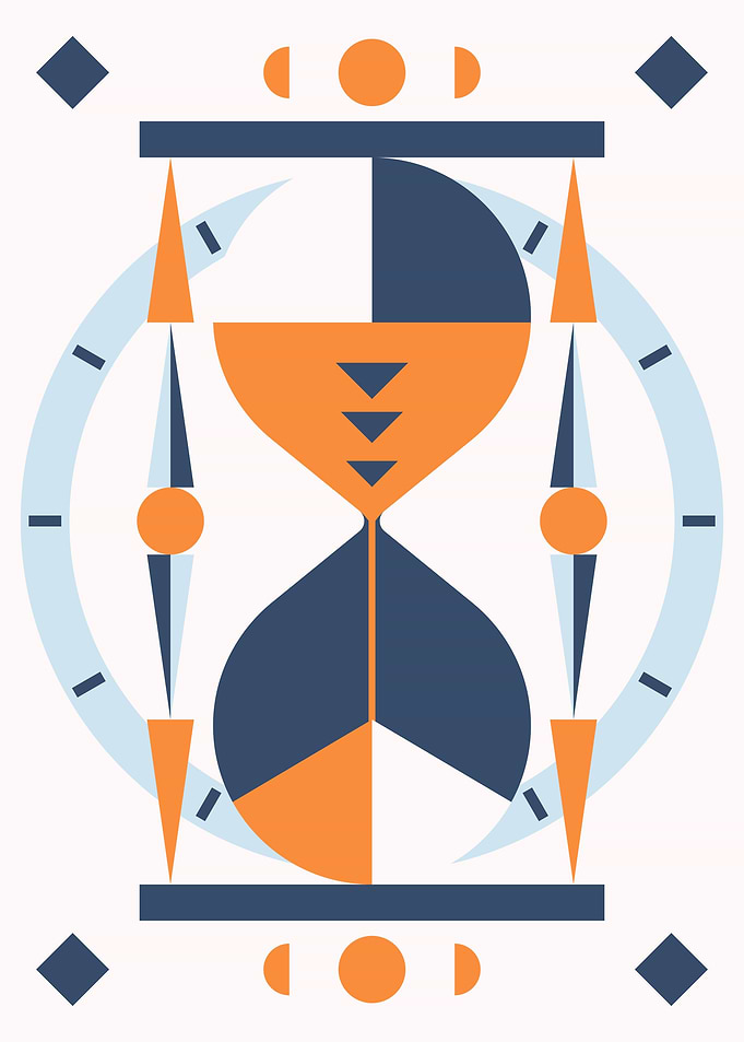 Abstract hourglass