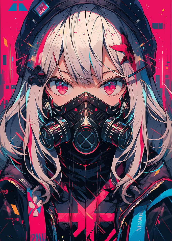 Cyberpunk Anime Cute Girl