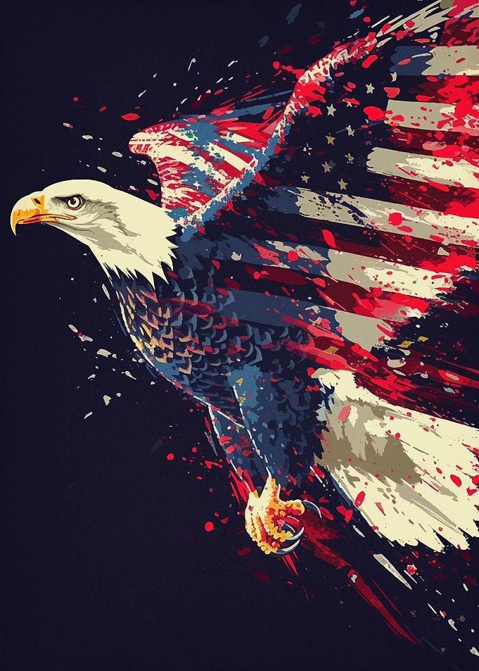 Eagle American Flag