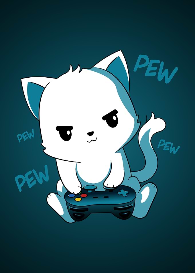 Gamer Cat Gaming Kitten