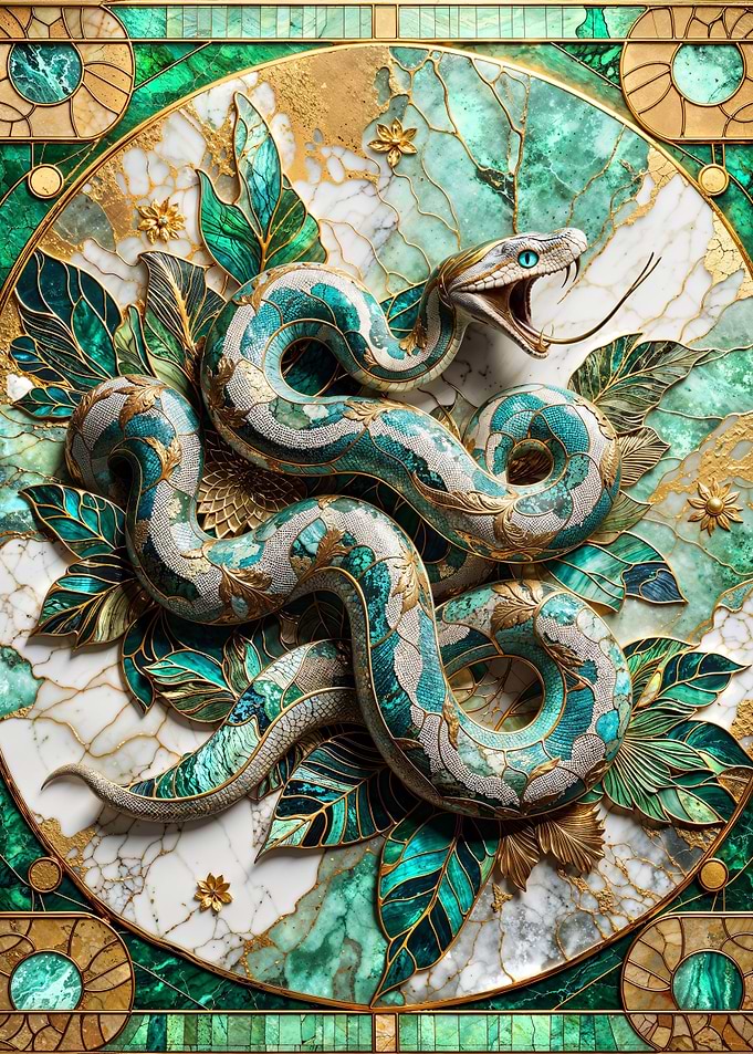 Abstract Snake Kintsugi