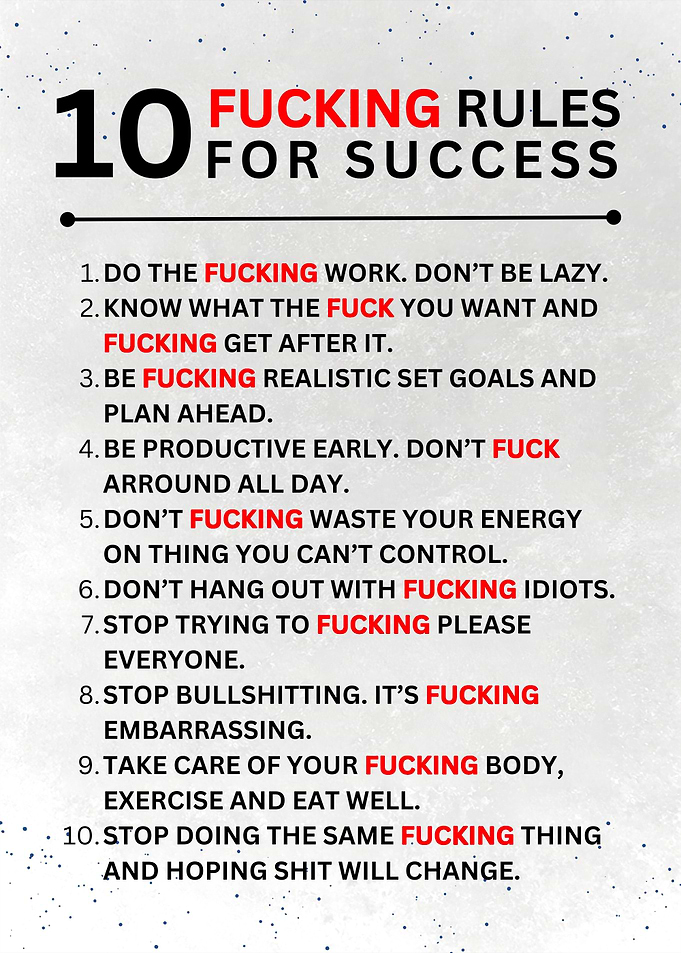10 Rules For Success W