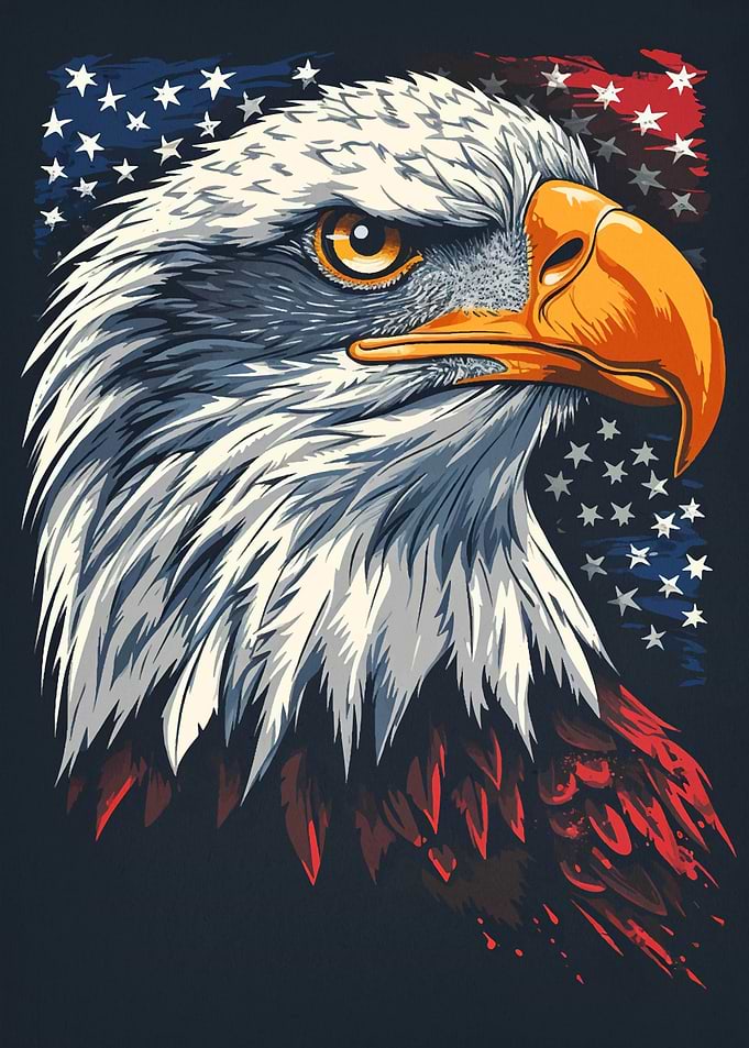 Eagle American Flag