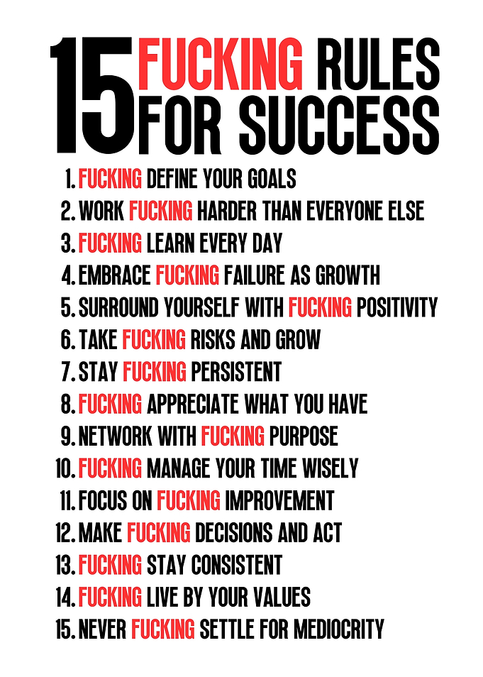 15 Rules For Success