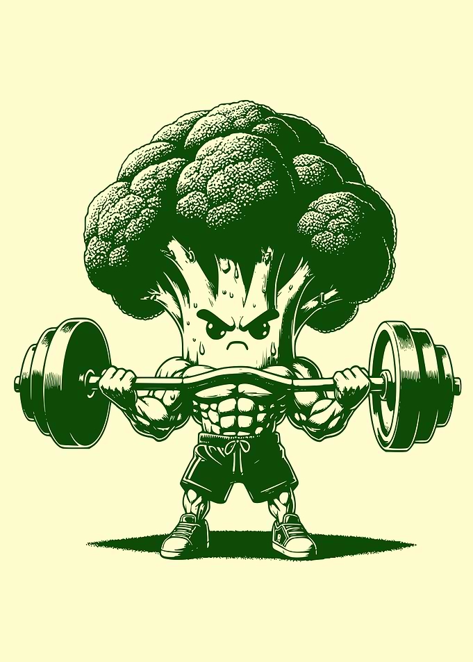 Green Broccoli Gym Funny