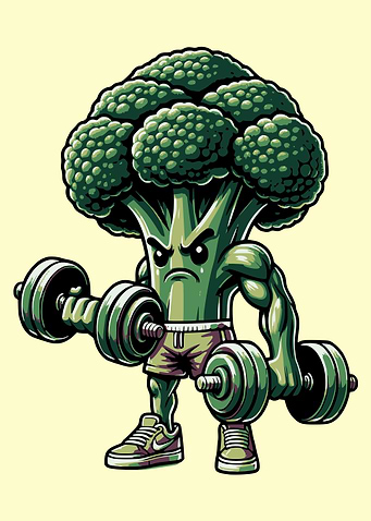 Green Broccoli Gym Funny