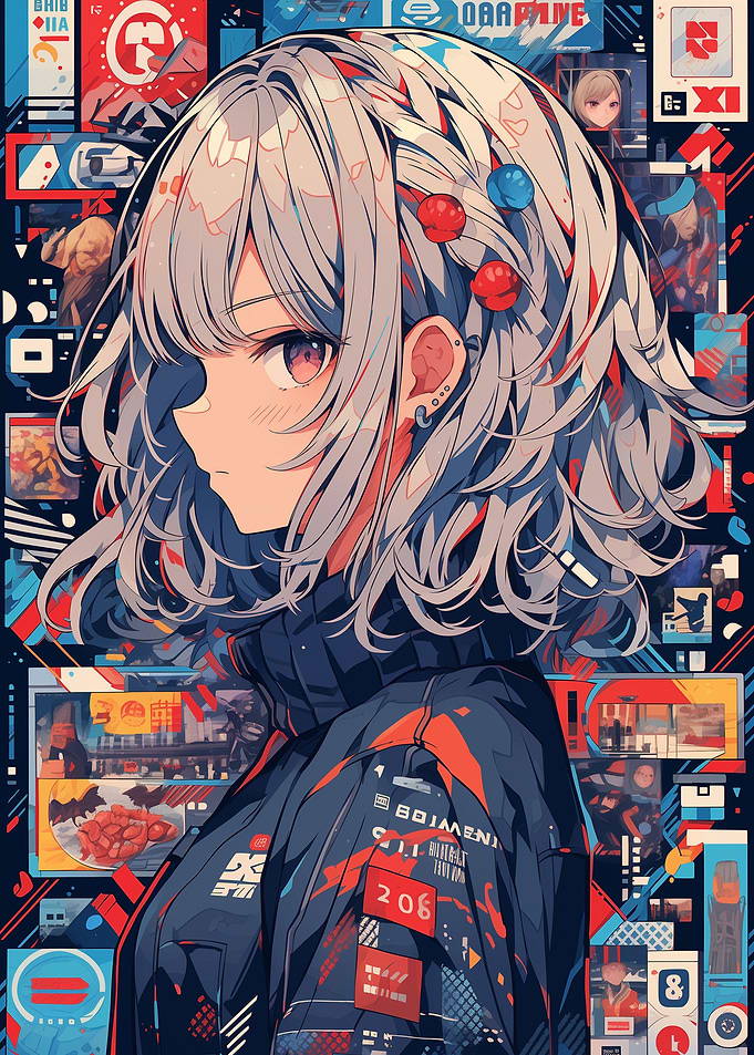 Cyberpunk Anime Cute Girl