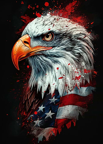 Eagle American Flag
