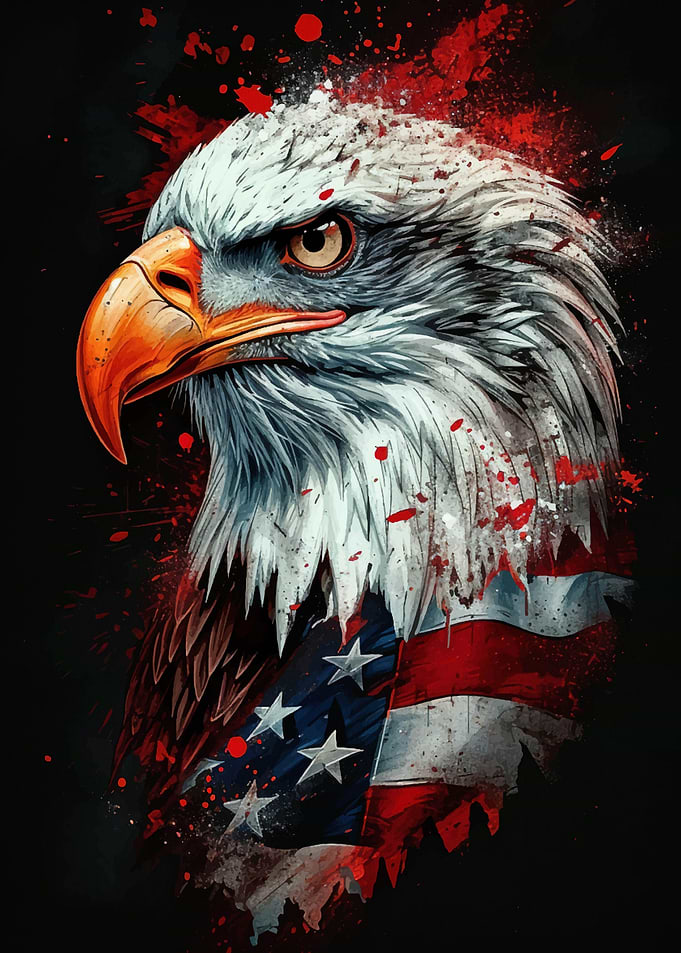 Eagle American Flag
