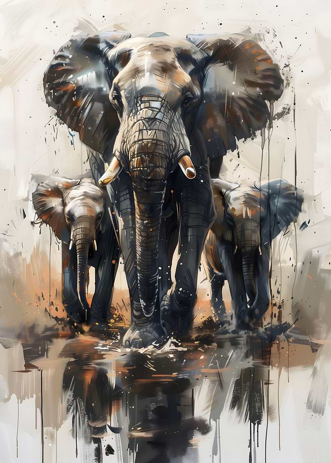 Watercolor Elephants