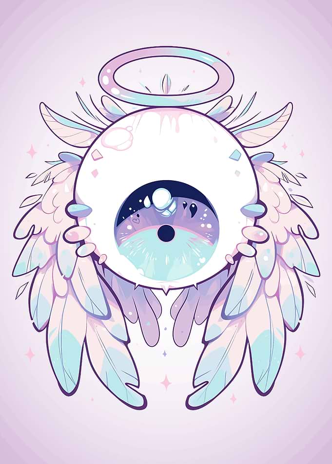Pastel Goth Angel Eyes
