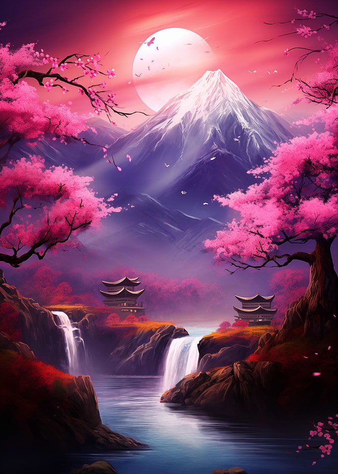 Cherry Blossom Japan Art