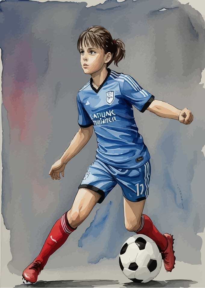 Child playing soccer