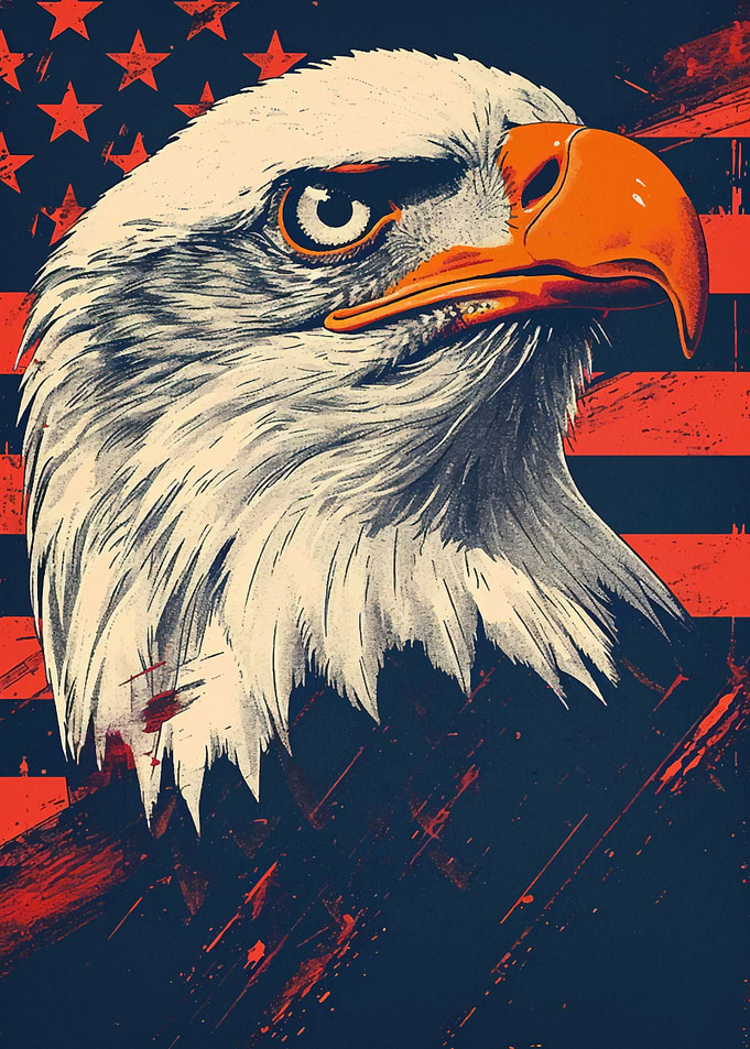 Eagle American Flag