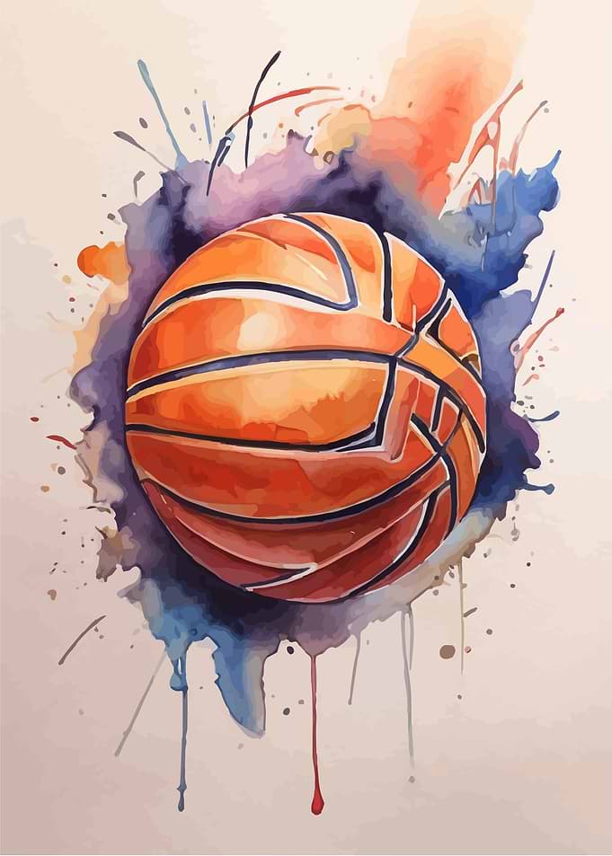 Basketball watercolor