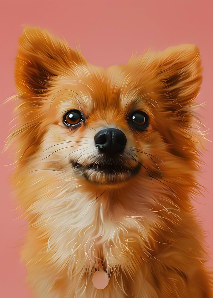 Cute Dog Pink Pop Art